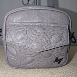 Lug Swing Vegan Leather Crossbody/Belt Bag Medium Grey Lightweight Bag NWOT